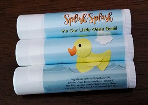 12 Rubber Ducky Lip Balm Favors - Rubber Ducky Birthday Party - Rubber Ducky Baby Shower - Splish Splash - Gender Neutral Baby Shower