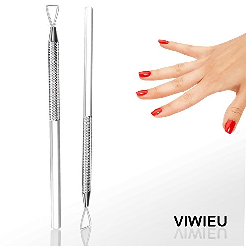 Professional Nail Polish Remover Cuticle Pusher Tool Stainless Steel, Triangle Manicure UV Gel Polish Scraper Peeler Rod for Fingernails and Toenails - Thumbnail 6