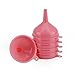 Mirenlife 6 Pcs Mini Plastic Funnels for Essential Oils, Small Samples of Perfume Liquid Emulsion, Sand Art and More, Pink