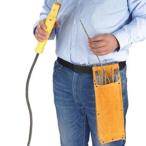 Werkzeuggürtel Werkzeugtasche, Elektrodenhalter, Schweißdraht-Speicher-Beutel, Flammhemmende Leder Hardware Gürteltasche… – Bild 4