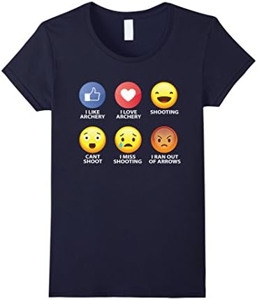 Womens Archery Emoticon Shirt Medium Navy