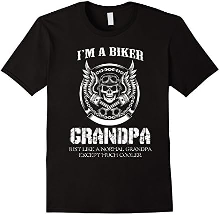 Mens I'm a biker grandpa shirt - Motorcycle Rider T-shirt 2XL Black