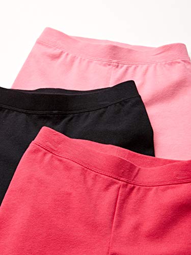 Amazon Essentials   Girls' 3-Pack Leggings, pink/raspberry/black M (8) - Thumbnail 2