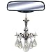 Decorative Mini Chandelier w/ Crystals Rear View Mirror Ornament Auto Accessory