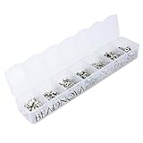 BEADNOVA Antique Tibetan Silver Tube Beads Column Spacers Charms for Jewelry Making Findings Assortment 7 Styles Mix Lots with Container Box (320pcs)