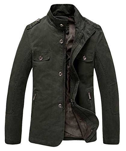 Wantdo Men's Cotton Lightweight Jacket US XX-Large Army Green