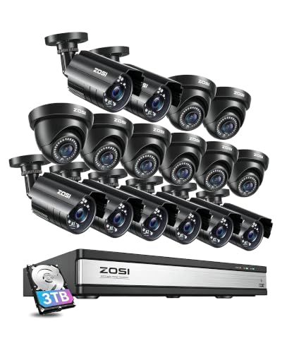 ZOSI 16CH 2MP Security Camera System 1080p