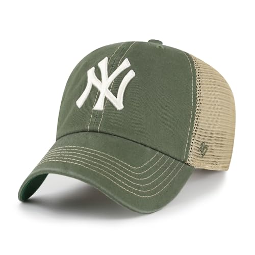 47 New York Yankees MLB Clean Up Trawler Grün Verstellbare Trucker Cap One-Size