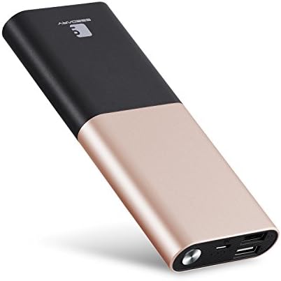 Power Bank 10000mAh , Seedary Portable Powerbank External Battery Charger Backup for Apple iPhone, Samsung Android Phones, Tablets, MP3 Players - Gold