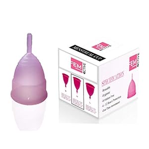 Femoctive Women Medium Size Reusable Menstrual Cup (Pack Of 3) No Leakage, Odour and Rash Free