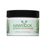 Hawk Dok Extra Strength Genital Wart Remover Cream, Herbal Natural Warts Relief for Men and Women - 1oz