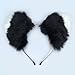 Ears Headband Cat Fox Ears Hair Bands Anime Party Costume Kitty Cosplay Headband For Halloween or Kitten Theme Party Costume (White and Black-2)