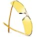VEOAY HD Night Driving Glasses Anti Glare Polarized Night Vision Glasses Safe Driving Glasses for Men Women (yellow 7)