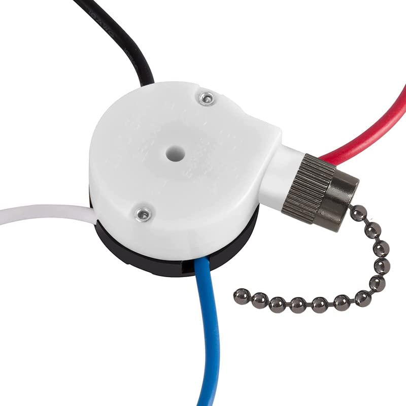 Photo 1 of Ceiling Fan Switch With 4 Pre-Installed Wires, 3 Speed Compatible With Hunter Fan Replacement, Black
