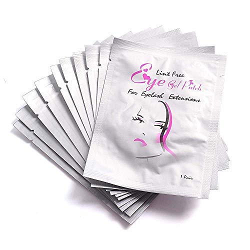 Arison Lashes Eye Gel Pads 50 Pairs Eyelash Extension Under Eye Gel Patches Lint Free Eye Patches with Smooth Front Side and Collagen Back Side Eye Pads for Individual Eyelash Extension (Jenny)