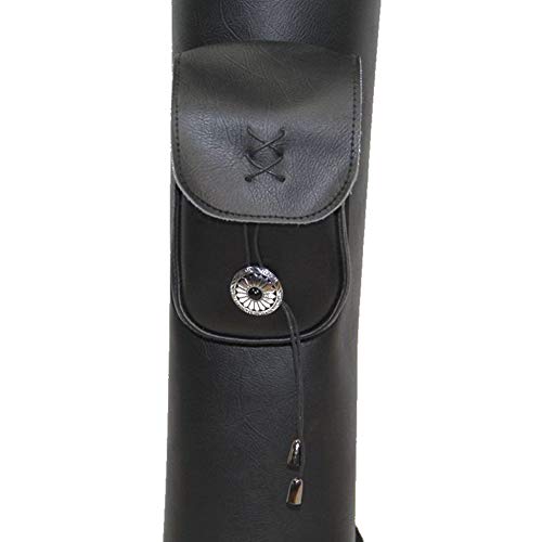 Dostyle Pure Handmade Traditional Archery Shoulder Back Quiver Bow Genuine Leather Arrow Holder Mongolian Striker's Quiver Bag Pure Leather Sewing for Hunting Target