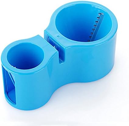 Guerbrilla 3 In 1 Multifunctional Spiral Cutter Double Grater Shredded Slicer with Knife Sharpener for Vegetables (blue)