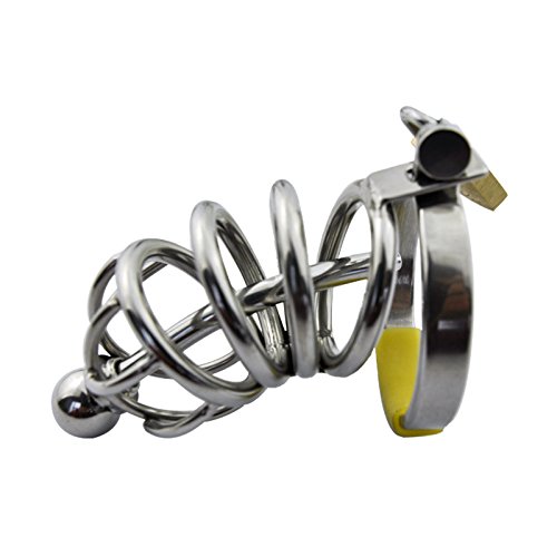 stainless steel urethral plug catheter male chastity device metal cock cage penis lock cages sex toys for men