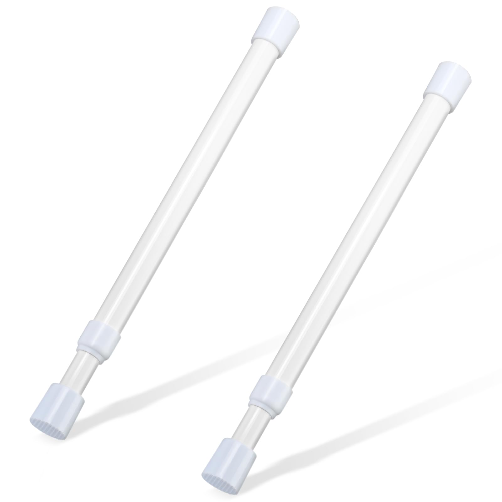 Photo 1 of 2 Pcs Small Tension Rod 10-15.7 inch Spring Rod, White Tension Rod Spring Tension Rod, Small Tension Curtain Rod, Mini Tension Rods for Closet, Cabinets, Cupboard, Drawers