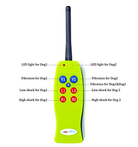 Groovypets Dog Remote Dog Training Collar Systems:Rechargeable Dog Collar No Bark Remote Obedience Training Shock Collar System (2-Training Collar Set)