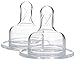 Dr. Brown's Original Wide-Neck Nipple, Level 2 (3m+), 2-Pack primary