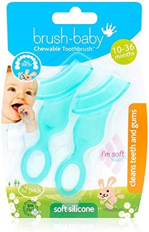 Brush-Baby Chewable Teether Toothbrush for Babies 10-36 Months