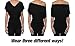 Sejora 2005 Convertible Short Sleeve Dolman Tunic Top - (Black, XX-Large)