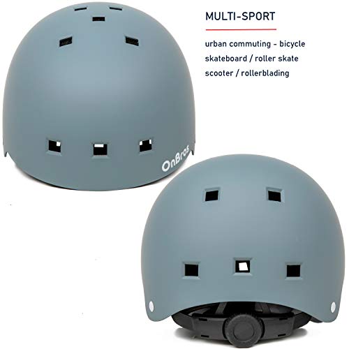 OnBros Scooter Helmet Skateboard Helmet Adult and Teenagers, Stylish Skate Helmet BMX Helmet Urban Bike Helmet Safe and… - Image 4