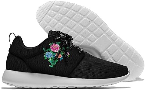 Plant Flower Vector Beauty Men's Fashion Casual Black Shoes