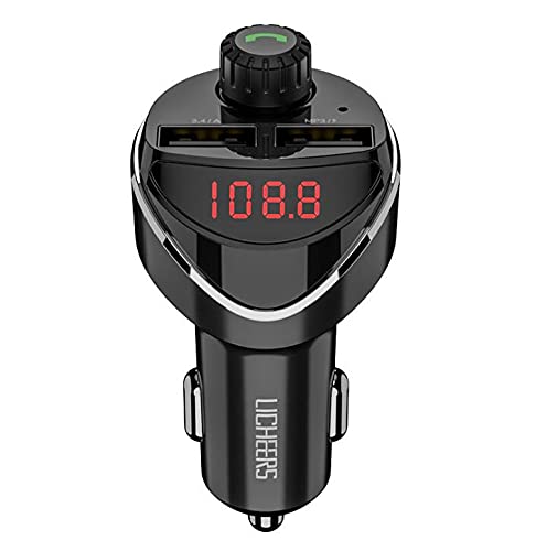 Riloer Bluetooth Car Kit FM Transmitter MP3 Player Handsfree USB Charger Cigarette Lighter