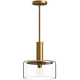 Alora Mood PD535010AGCL Royale Pendant, Aged Gold/Clear Glass
