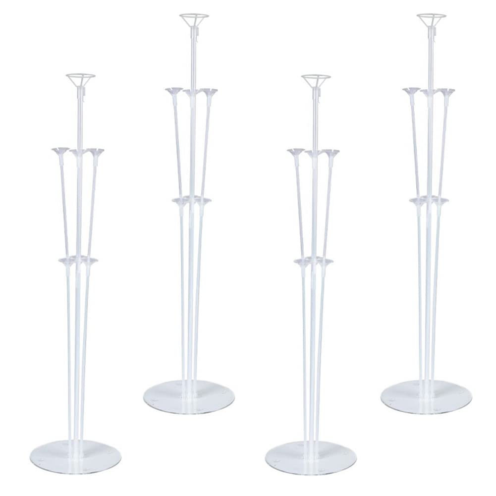 Hileyu 4 Sets Table Balloon Stand Kit - Balloon Holders, Cups, Sticks & Floor Stand - Birthday Party Decorations