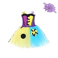 SZ-TONDA Girl Sally Halloween Costume Dress - Handmade Party Cosplay Birthday Tutu Dress Up Outfit for Kid Toddler Child