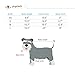 PUPTECK Fall Winter Dog Hoodie Pet Sweatshirt Soft Warm Clothes Fleece Lined with Hat for Small Medium Large Dogs, Christmas Pattern, Red S