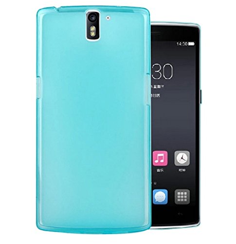 Rydges Crystal Designer High Quality PTU - Case for one Sleeve Pocket Silicone Protection Cover OnePlus (kristalltransparent-Matt-Blue)