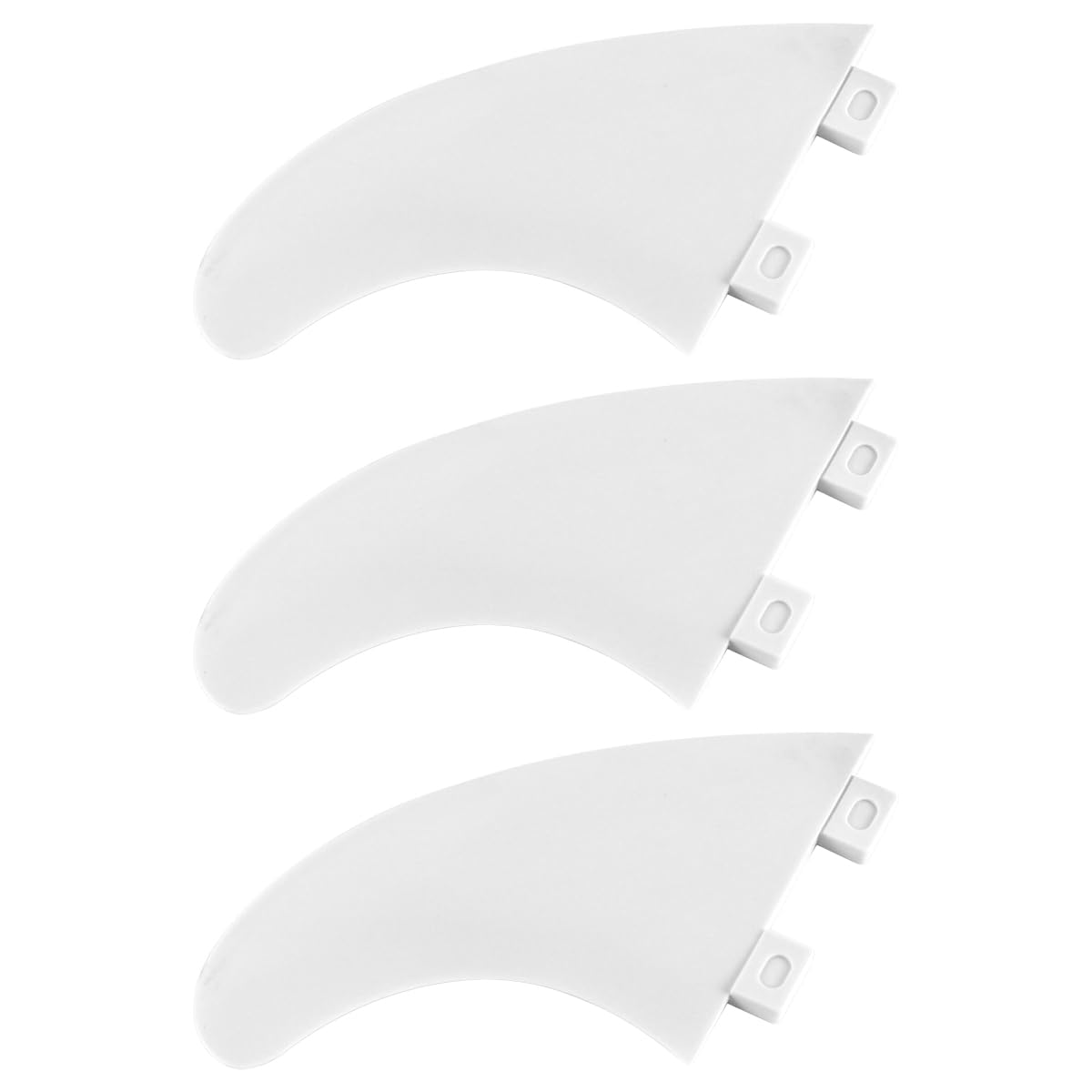 Namvo 3Pcs Surfboard G5 Fins Plastic Surfing Board Fins Style Thruster Set White