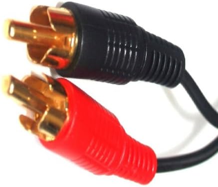 World of Data 1m TWIN RCA Cable - Premium Quality (100% Copper Wire) - Phono - 24k Gold - Male to Male - Left & Right Audio - Stereo - 2RCA - 2xRCA - Image 3