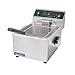 Adcraft Single Tank Deep Fryer with Faucet, 6 Liter, Heavy-Duty with Thermostatic Controls, NSF Certified, 120V, 15 lb. Capacity, Stainless Steel