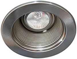 Eco Lighting NY 3" Trim Can Recessed Light, Adjustable Step Baffle, Baffle: Satin Nickel, Ring: Satin Nickel for Both Line/Low Voltage HLV3001SN/SN (Nickel)