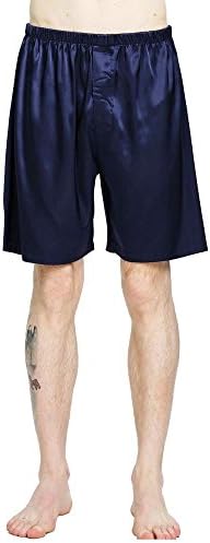 Mens Pajama Pants, Satin Pajama Boxer Shorts with Elastic Waistband,Pajama Pants for Men S-4XL  19mm 100% Premuim Mulberry Silk Shorts- Womens Pajama Shorts- Soft Sleepwear Lounge Shorts- Sleeping Shorts for Women  TONY & CANDICE Men's Satin Boxers Shorts Combo Pack Underwear  Men's Authentic Ranger Panty
