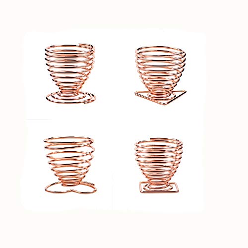 WOOK 4 Pack Rose Gold Air Plant Stands Tillandsia Plant Racks Large Xerographica Air Plant Holder,Live Tropical House Plants for Home Decor