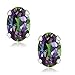 2.45 Ct Mystic Topaz Heart Pendant Earrings 925 Silver Set With 18