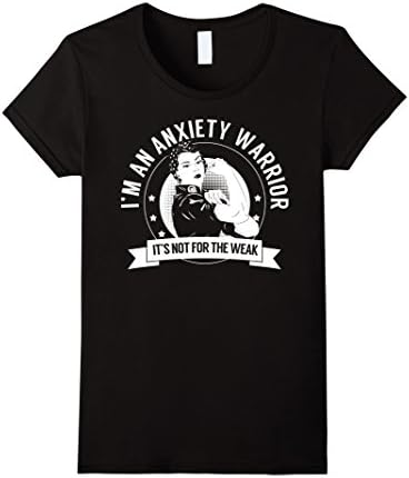 Womens Anxiety Warrior NFTW - Anxiety Awareness Large Black