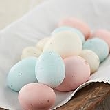 Factory Direct Craft Package of 24 Pastel Speckled Easter Faux Eggs