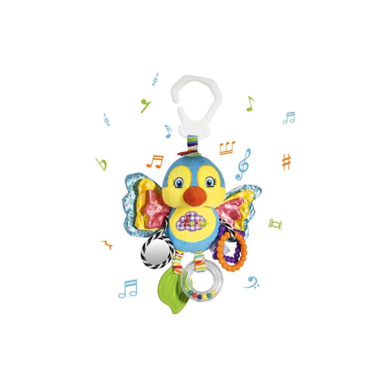 Funsland Baby Stroller Toy and Car Seat Toy for Infant with Teether Hanging Rattle Toys Clip on Stroller Toy Soft Plush…
