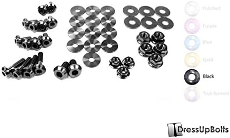 Titanium Dress Up Bolts Engine Bay Kit for Dodge Dart (2013-2015) (Black)