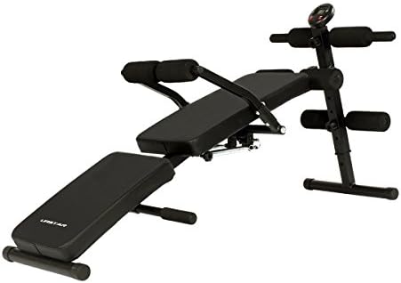 URSTAR Multi-Purpose Sit Up Bench with Waist Back Support, Incline Decline AB Bench with LCD Monitor in Home Gym for Full Body Workout