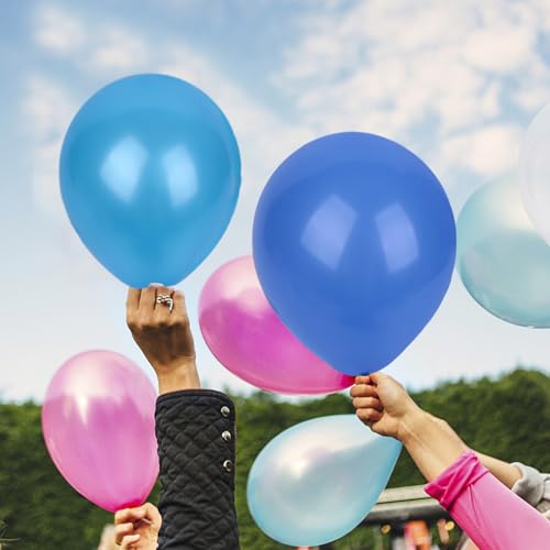 AMOR PRESENT 110PCS Party Balloons, 12 Inch Latex Balloons Large Balloons Garland Arch Kit for Wedding Birthday Party Decorations Blue