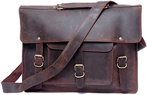 CHI LEATHER MESSENGER BAG LAPTOP BAG 15 Inch Retro Buffalo Hunter Leather Laptop Messenger Bag Office Briefcase College Bag leather bag for men and women
