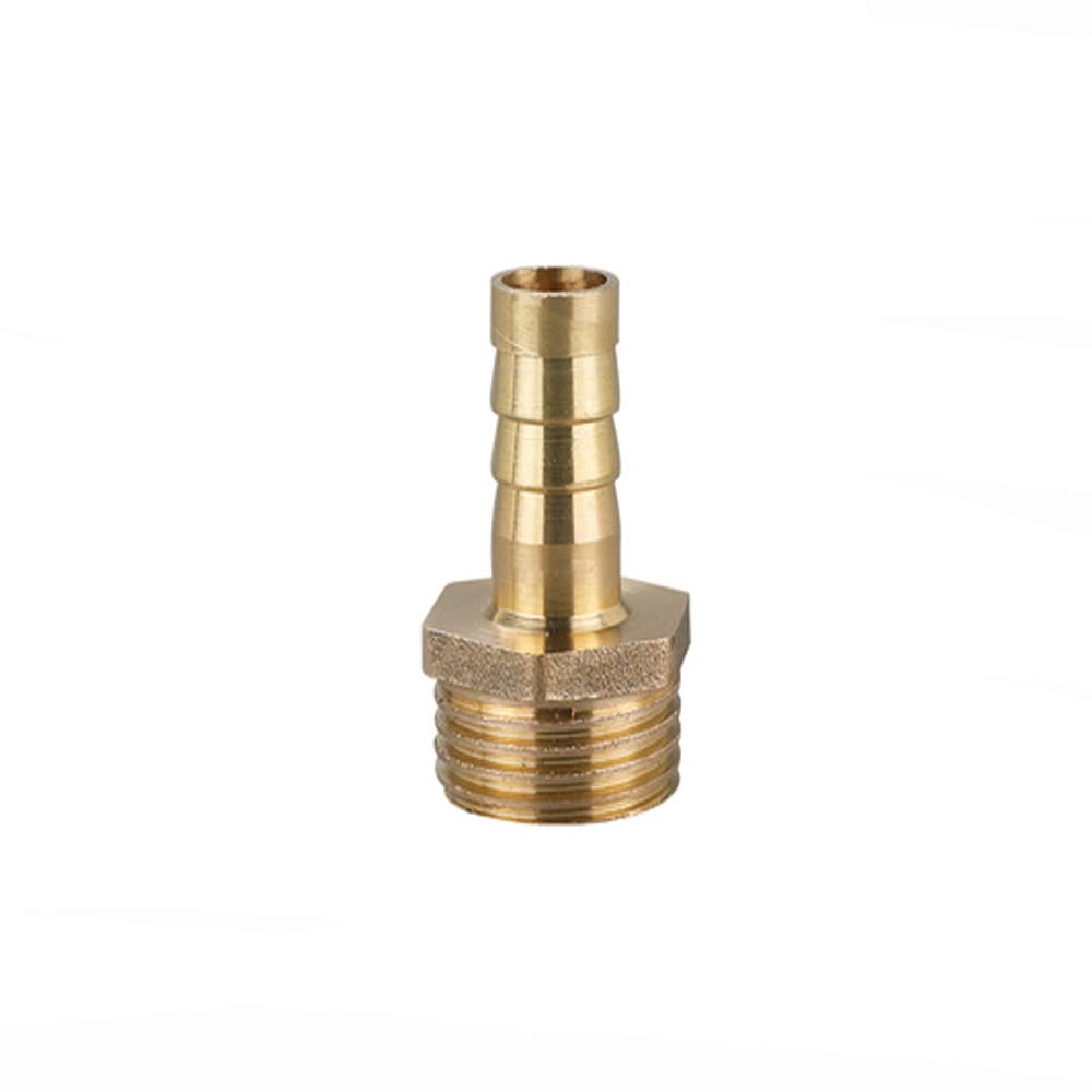 TopHomer 1Pcs BSP Hose Connector Brass Pipe Fitting 6mm/8mm/10mm/12mm/16mm/19mm/25mm, Hose Barb Tail Male BSP Thread Connector Joint Copper Coupler Adapter